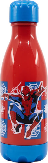Stor Sticlă Din Plastic Pentru Copii Spiderman Cu Pai Multicolor 560ml