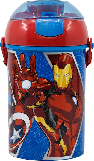 Stor Pop Up Παιδικό Παγούρι Avengers Πλαστικό με Pop-Up Καπάκι 450ml
