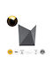 GloboStar Stealth Επιτοίχια Εξωτερική Πλαφονιέρα LED IP65 10W με Θερμό Λευκό Φως 17x7.5x17εκ. Ανθρακί