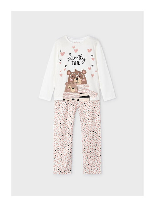 Mayoral Kids' Pajamas Winter Ecru