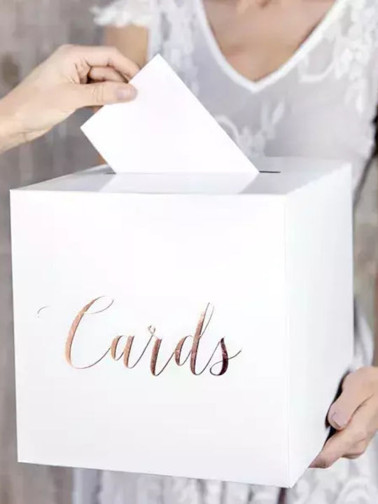 PartyDeco Сватбена Книга с Пожелания За Сватба Бял 24 смсм