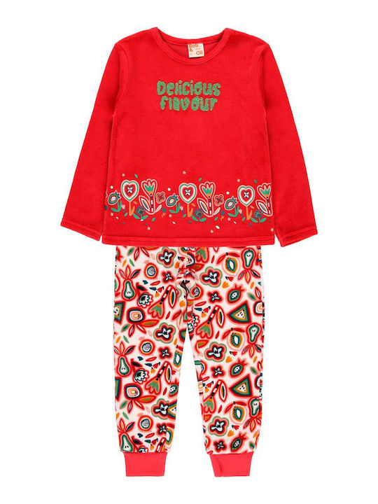 Boboli Kids Pyjamas Winter Velvet Red