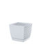Prosperplast DRLK190 Саксия Ратан Бял Със стойка 19x19x15.9εκ.