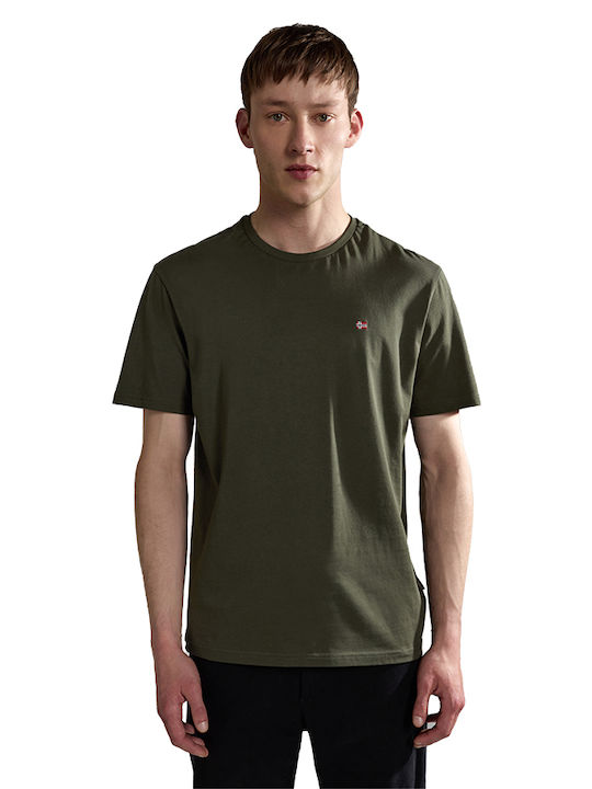 Napapijri Salis Men's Short Sleeve T-shirt Khaki