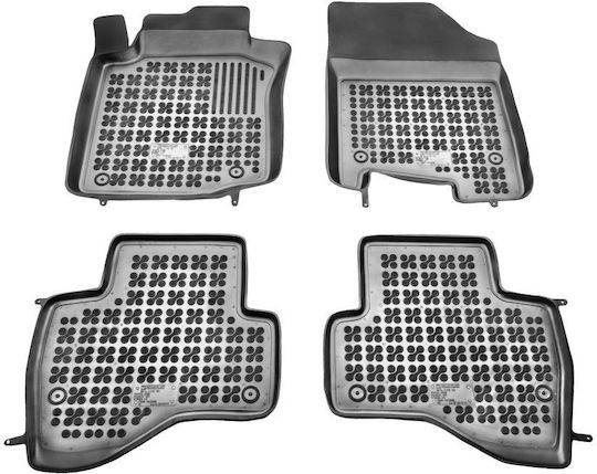 Sahler Set of Front and Rear Mats 4pcs Tray Type for Peugeot 107 Toyota Aygo Citroen C1 Mazda 2 Black