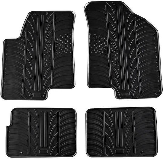 Apesan Set of Front and Rear Mats 4pcs for Kia Soul 2009-2014 Black