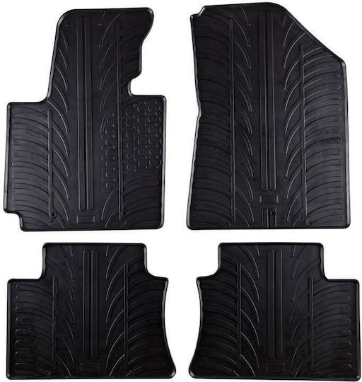 Apesan Set of Front and Rear Mats 4pcs for Kia Soul 2014-2019 Black
