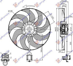 Prasco Car Radiator Fan Blade for Chevrolet Cruze