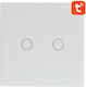 NEO Waterproof Recessed Wall Switch Wi-Fi Double Without Frame Pink