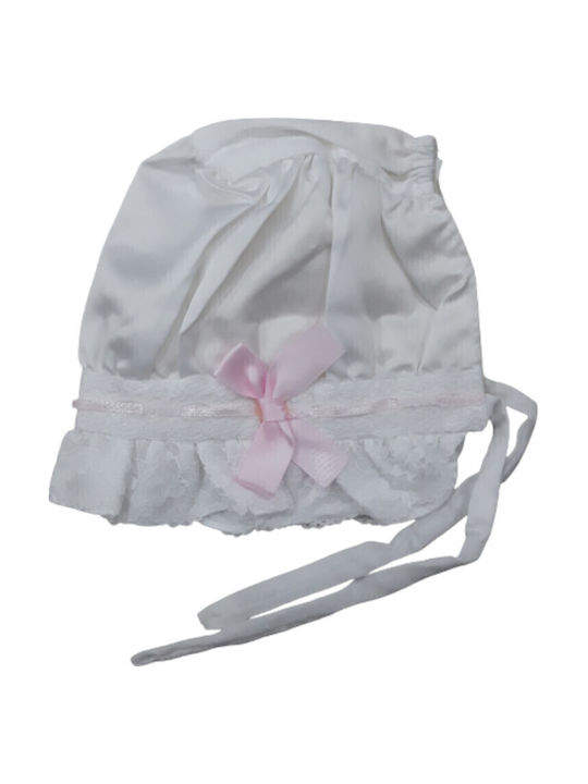 Kids Beanie Fabric White for Newborn