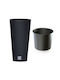 Prosperplast Rato Tubus DRTUS300 Κασπώ Rattan Γκρι με Βάση 30x30x57.2εκ.