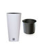Prosperplast Rato Tubus DRTUS250 Κασπώ Rattan Λευκό με Βάση 25x25x47.6εκ.