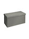 Fabric Upholstered Bench Stool Greatness Gray 76x38x38cm