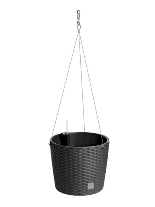 Prosperplast Rato W DRTW260 Κρεμαστό Κασπώ Rattan Γκρι 25.6x25.6x21.9εκ.