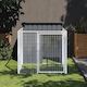 vidaXL Hundehaus Groß Metallisch Außenbereich Gray 110x200x110cm