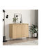 Hängeschrank fürs Wohnzimmer aus Spanplatte Beige 40x35x70 cm