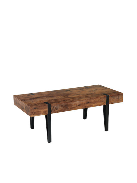 Rectangular Wooden Coffee Table Walnut L120xW55xH45cm