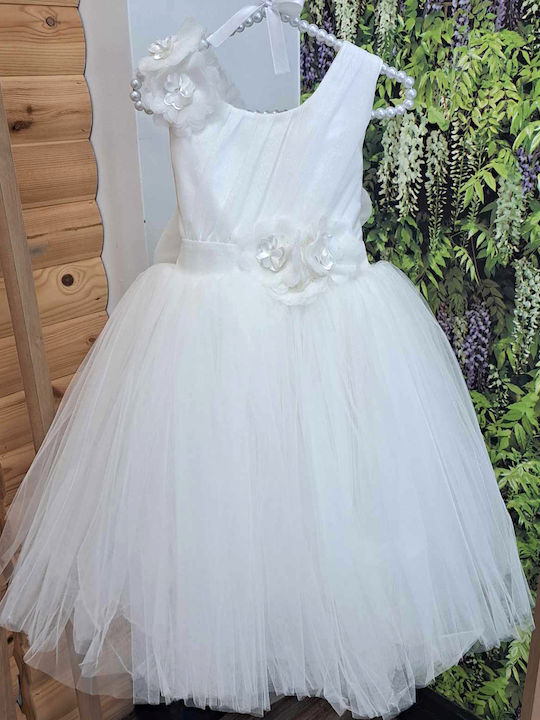 Extan Bebe Rochie pentru Copii Din Tulle Alb