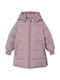 Kinder Freizeitjacke Lang mit Kapuze Rosa