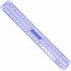 Pratel Plastic Transparent Ruler with Handle 20cm