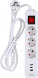 Winstar Power Strip 3 Sockets with 2m Cable