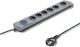 Qoltec Power Strip with Surge Protection 6 Positions with Switch and Cable 5m Gray