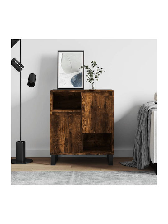 Sideboard Wood & Metal Smoky Oak 60x35x70cm