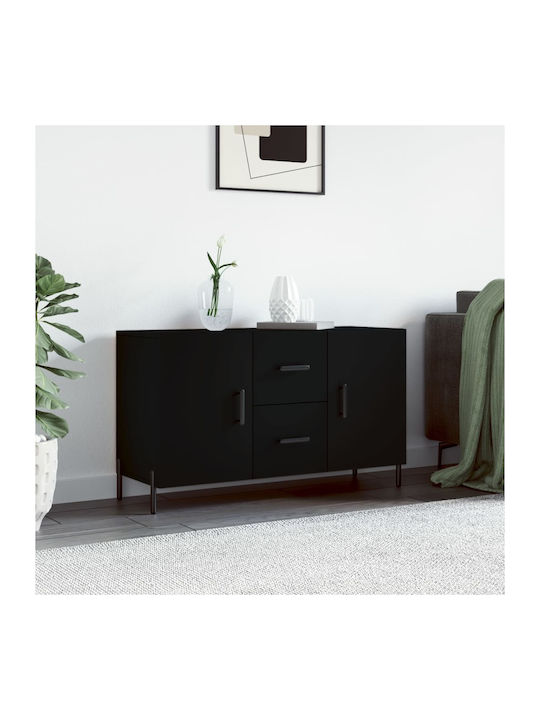 Wooden Buffet with Drawers Black L100xW36xH60cm