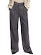 Scotch & Soda Women's High-waisted Fabric Trousers Charcoal Melange