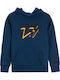 Fleece Kids Sweatshirt with Hood and Pockets Navy Blue