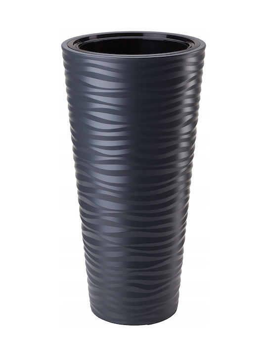Form Plastic Dunes Slim Blumentopf Kunststoff Anthracite
