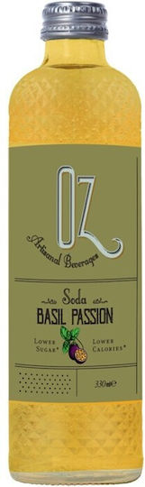 Oz Basel Passion Soft Drink with Carbonation in Glass Bottle 330ml