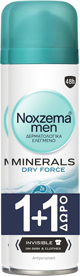 Noxzema Men Minerals Dry Force Deodorant 48h sub formă de Spray 2x150ml