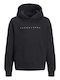 Kinder-Sweatshirt mit Kapuze und Taschen Schwarz