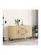 Sideboard Wooden with Drawers Sonoma Oak 100x36x60cm