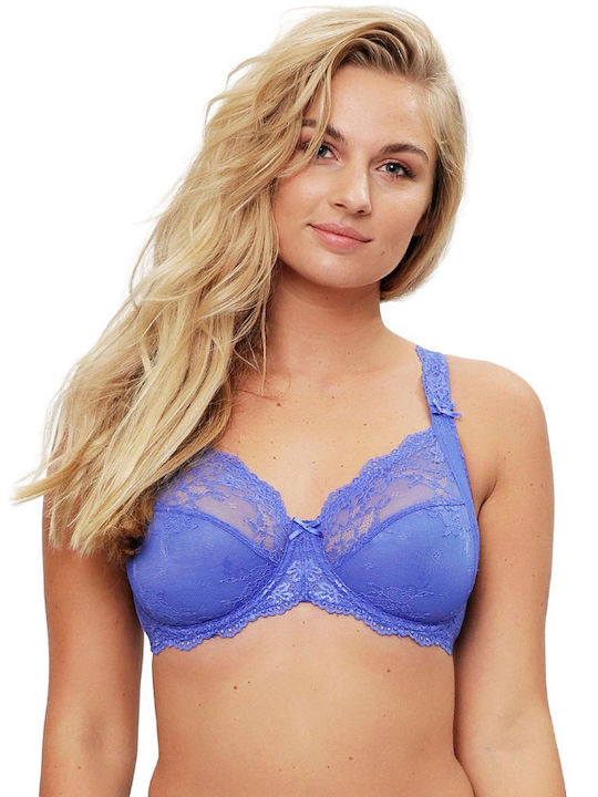 Linga Dore Daily Minimizer Minimizer Bra without Padding without Underwire Blue