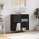 vidaXL Hi-Fi Furniture Black 38x84.5x89cm
