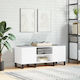 vidaXL Έπιπλο Hi-Fi Λευκό 38x121x48cm