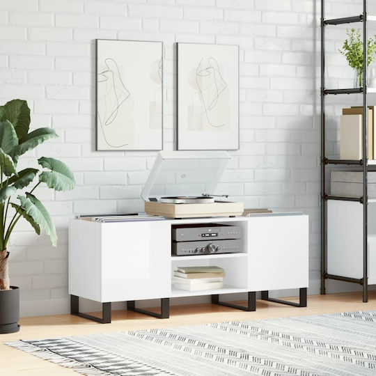 vidaXL Glänzend Hi-Fi Möbel Weiß 38x121x48cm
