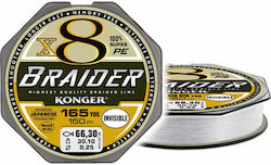 Konger Braider X8 Invisible Νήμα Ψαρέματος 150m / 0.2mm / 25.3kg