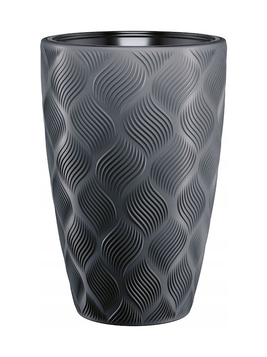 Form Plastic Round Slim Pot Plastic Antracit 39...