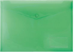 Uni Pap Dosar Transparent cu Buton Verde