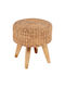 Stool For Living Room Wicker Beige 43x43x43cm