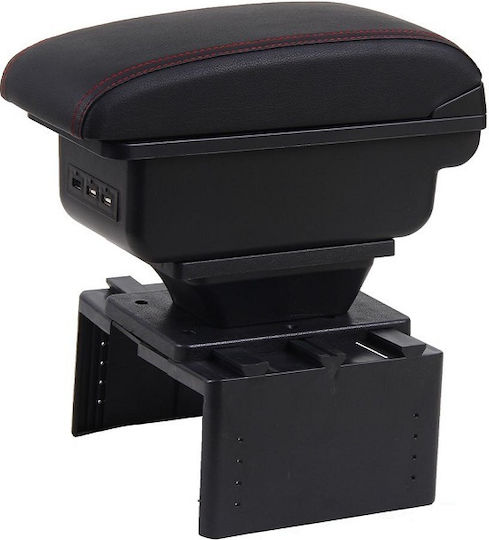 Car PU Armrest Universal Audi 90 Mazda 3 Saab 90 Black
