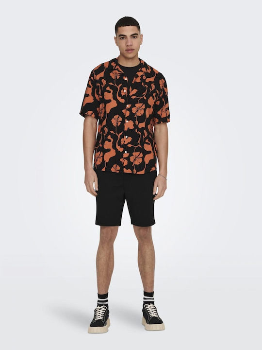 Only & Sons Short-sleeved Cotton Shirt Floral B...