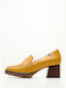 Pepe Menargues Leather Yellow Heels