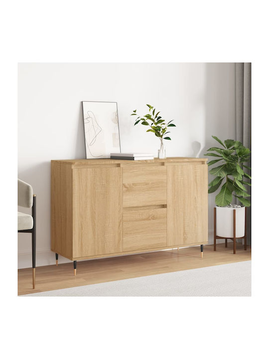 Sideboard Wood & Metal Sonoma Oak 104x35x70cm