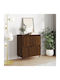 Sideboard Wood & Metal Brown Oak 60x35x70cm