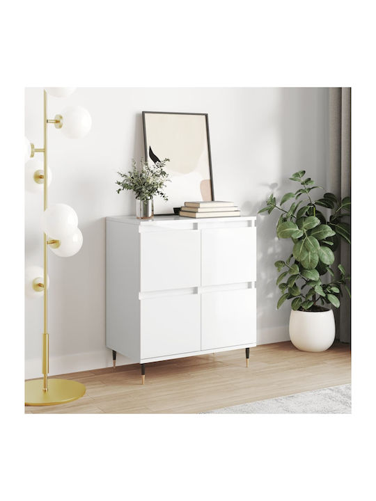 Wooden & Metallic Buffet White L60xW35xH70cm