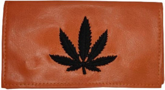 Tobacco Pouch With Magnetic Clasp Orange